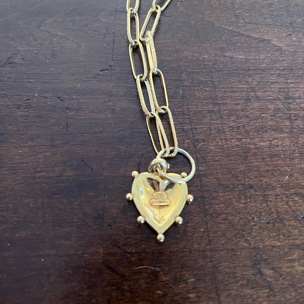 Soru Charm Chain Necklace with Sicilian Heart Charm Gold $576 MSRP - Picture 5 of 6